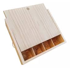 Caja Madera x 4 Divisiones